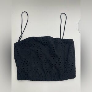 Alice + Olivia Black Textured Top